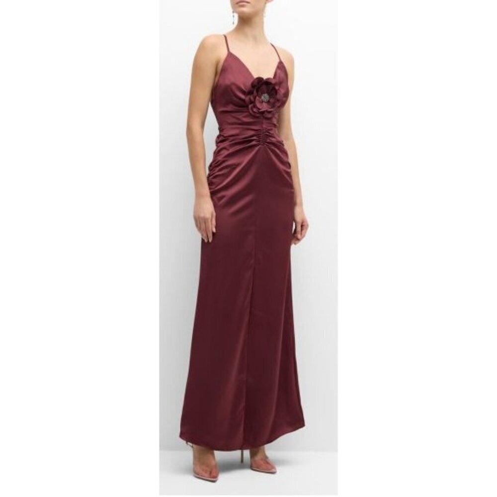 Ramy Brook $695 Lena Floral Ruched Gown NWT Size 0